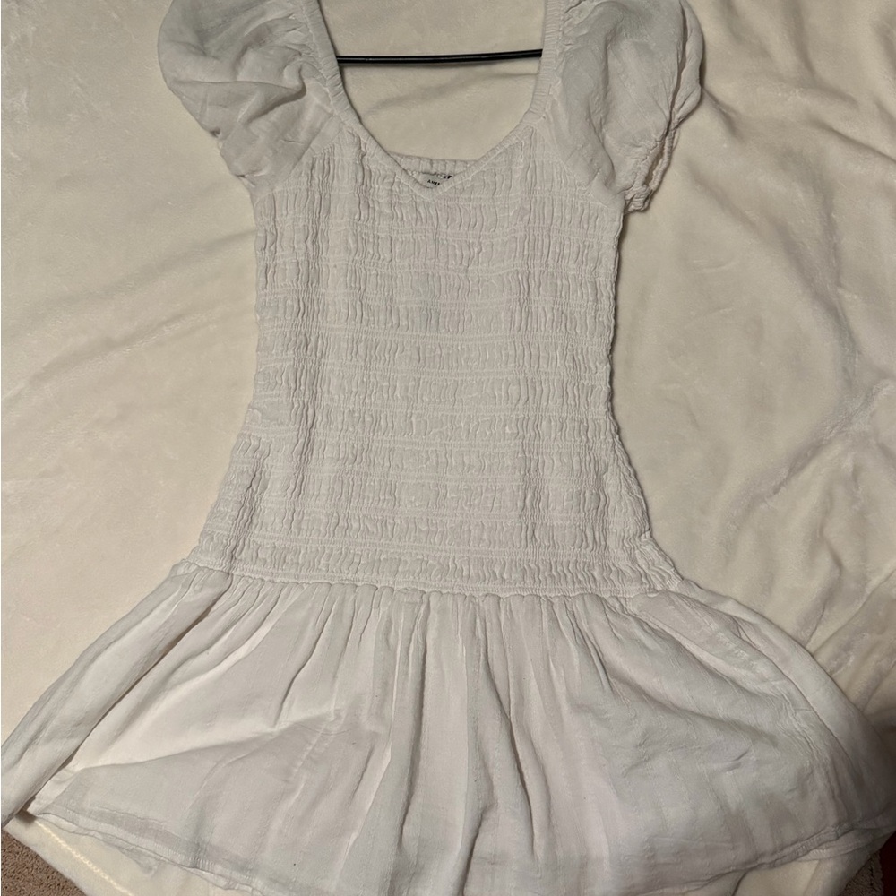American Eagle Outfitters White Textured Dress